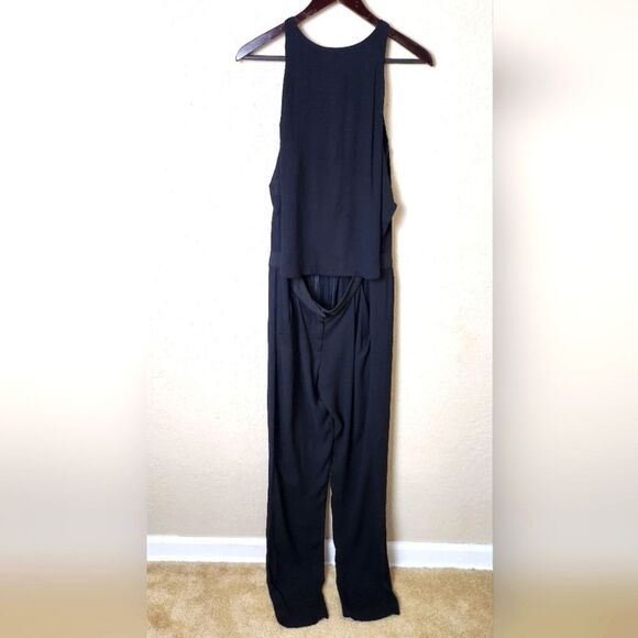 A.L.C. Joanna Wool Silk Blend Jumpsuit Womens Black Size 4 - Picture 1 of 8